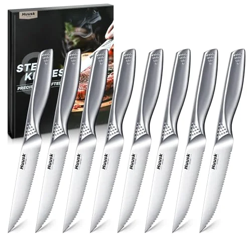 Huusk Steak Knife Set, 4.5", 8 pieces, Silver