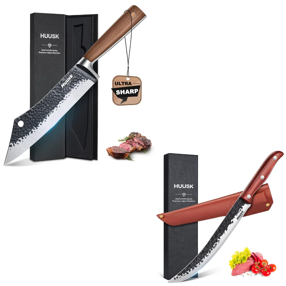 Huusk Meat Cleaver Breaking Knife, 8.3"
