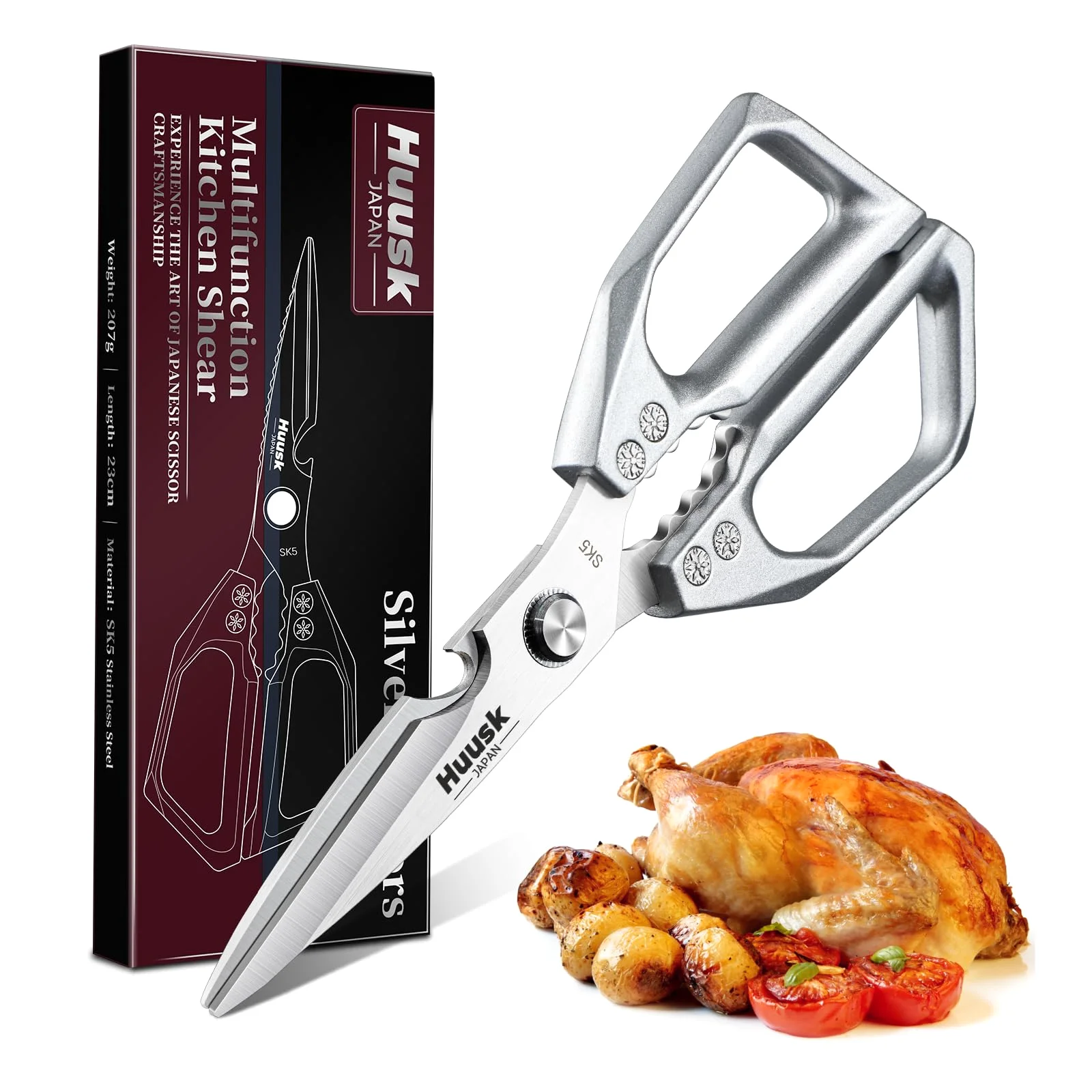 Huusk Kitchen Scissors, Silver