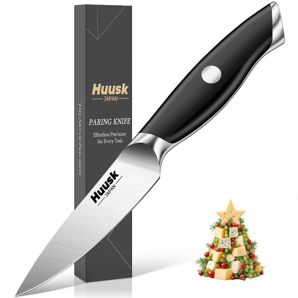 Huusk Paring Knife, 3.5", Black