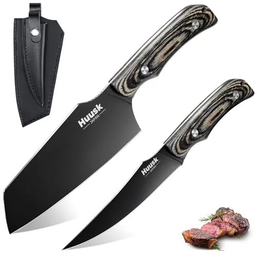 Huusk Butcher Knife Set, 2 pieces, Black