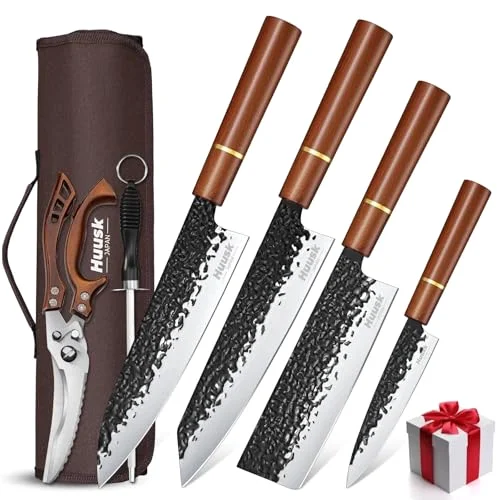 Huusk Japanese Knife Set, 6 pieces, Red