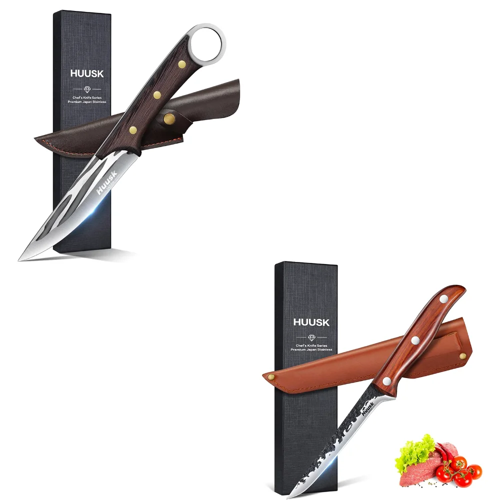 Huusk Japanese Knife Set, Black