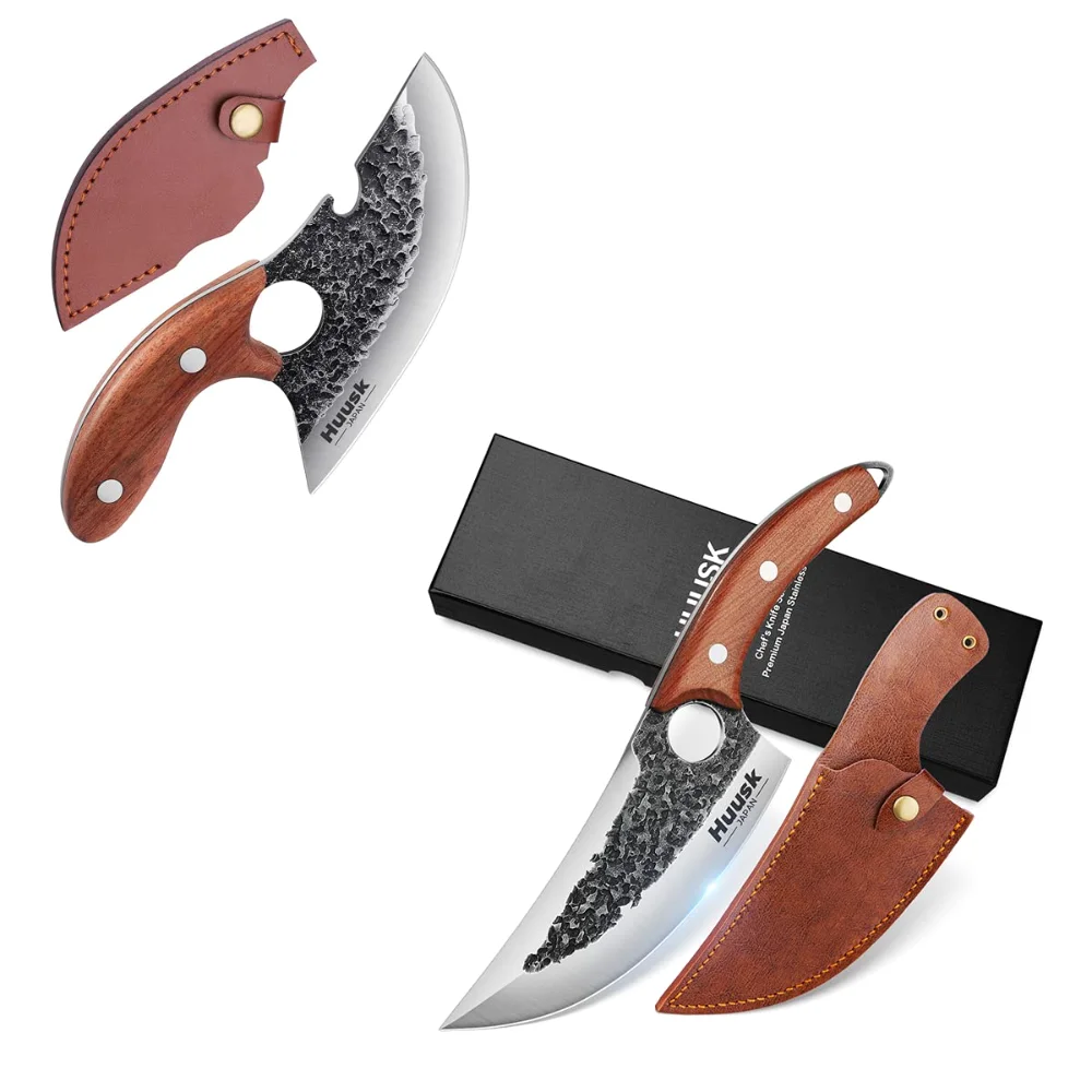 Huusk Chef Knife Bundle, Brown