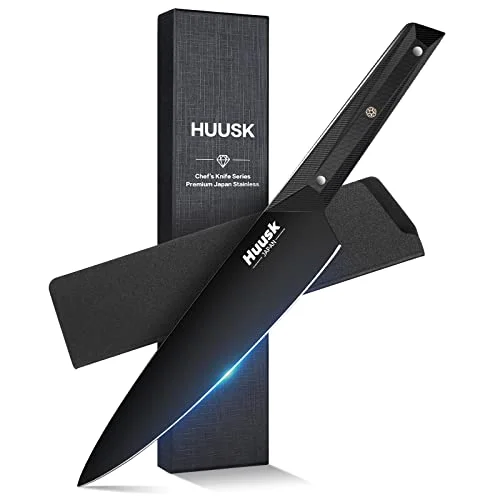 Huusk Chef Knife, 8", Black