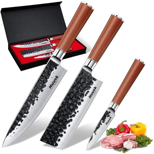 Huusk Japanese Kitchen Knife Set, 3 pieces