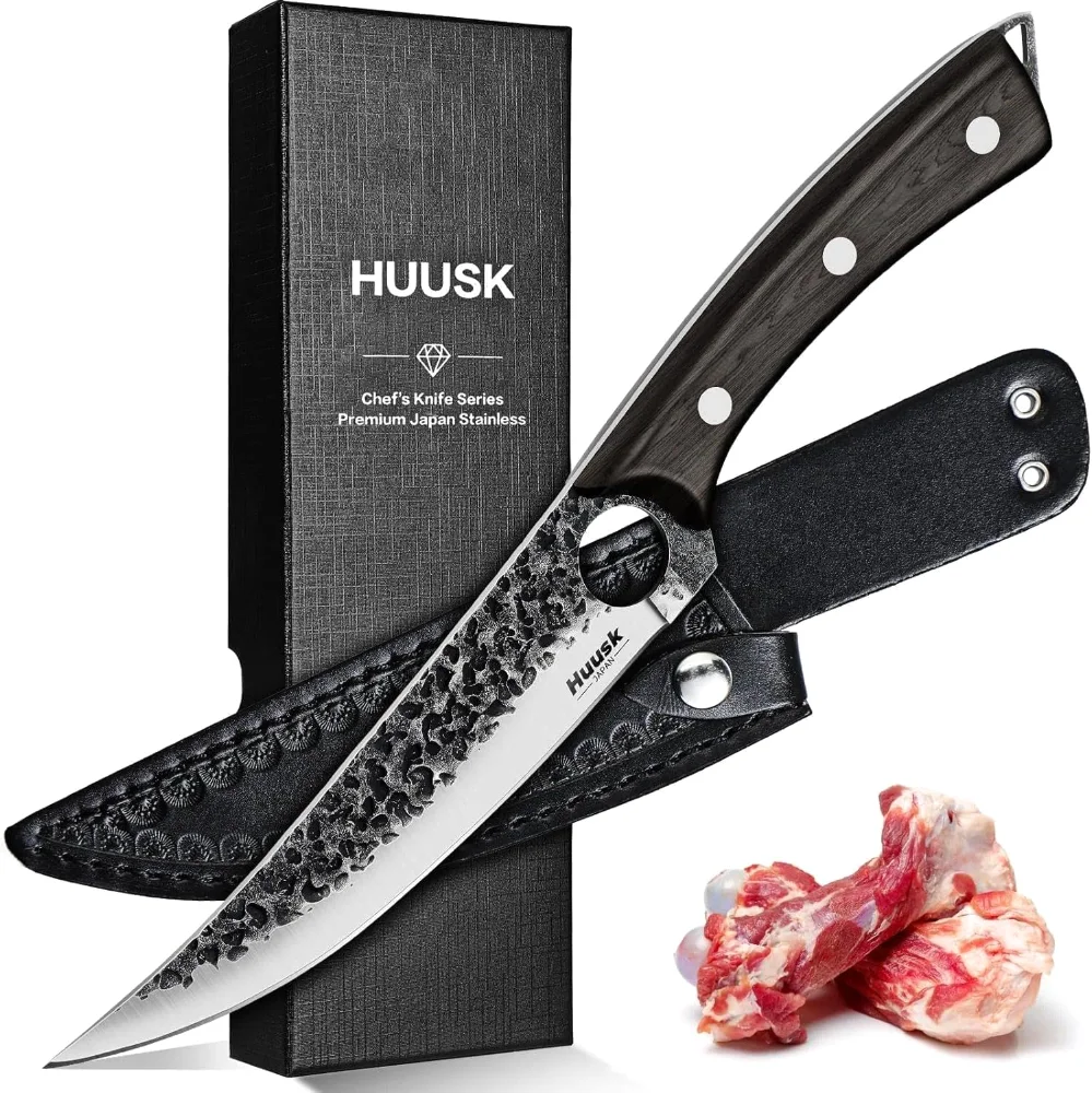 Huusk Viking Boning Knife, 6", Black