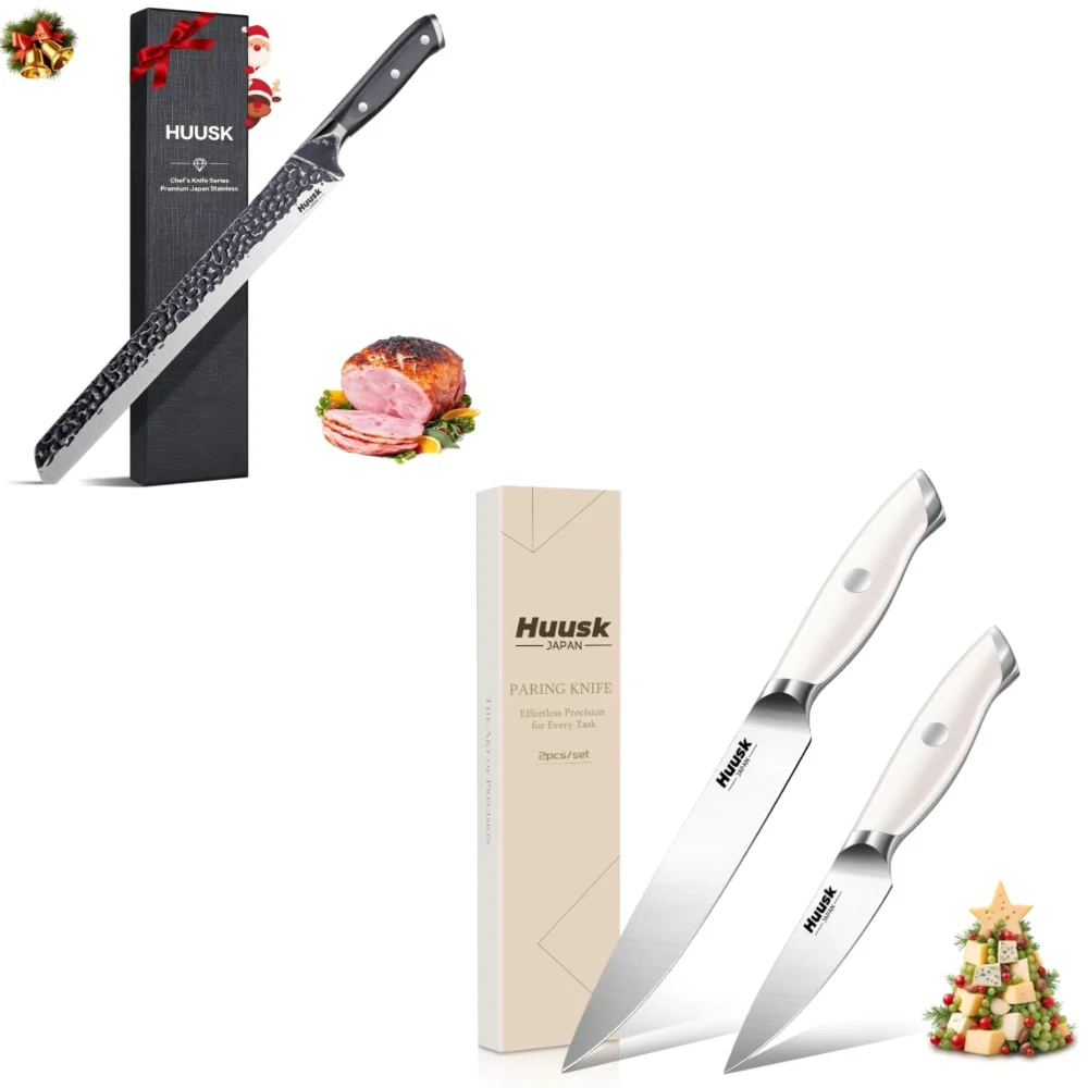 Huusk Japan Hand Forged Slicing Knife, 11.5", 2 pieces