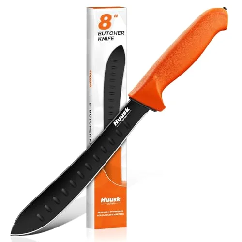 Huusk Butcher Knife, 8", Orange