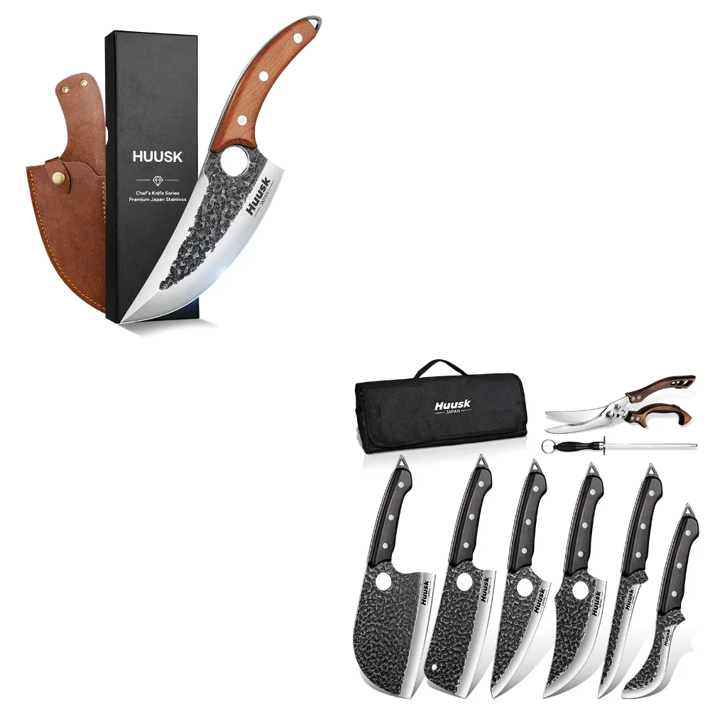 Huusk Serbian Chef Knife Set, 6 pieces