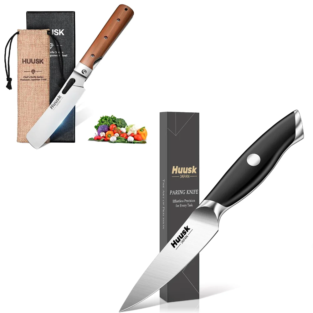 Huusk Japanese Folding Nakiri Knife Sleek
