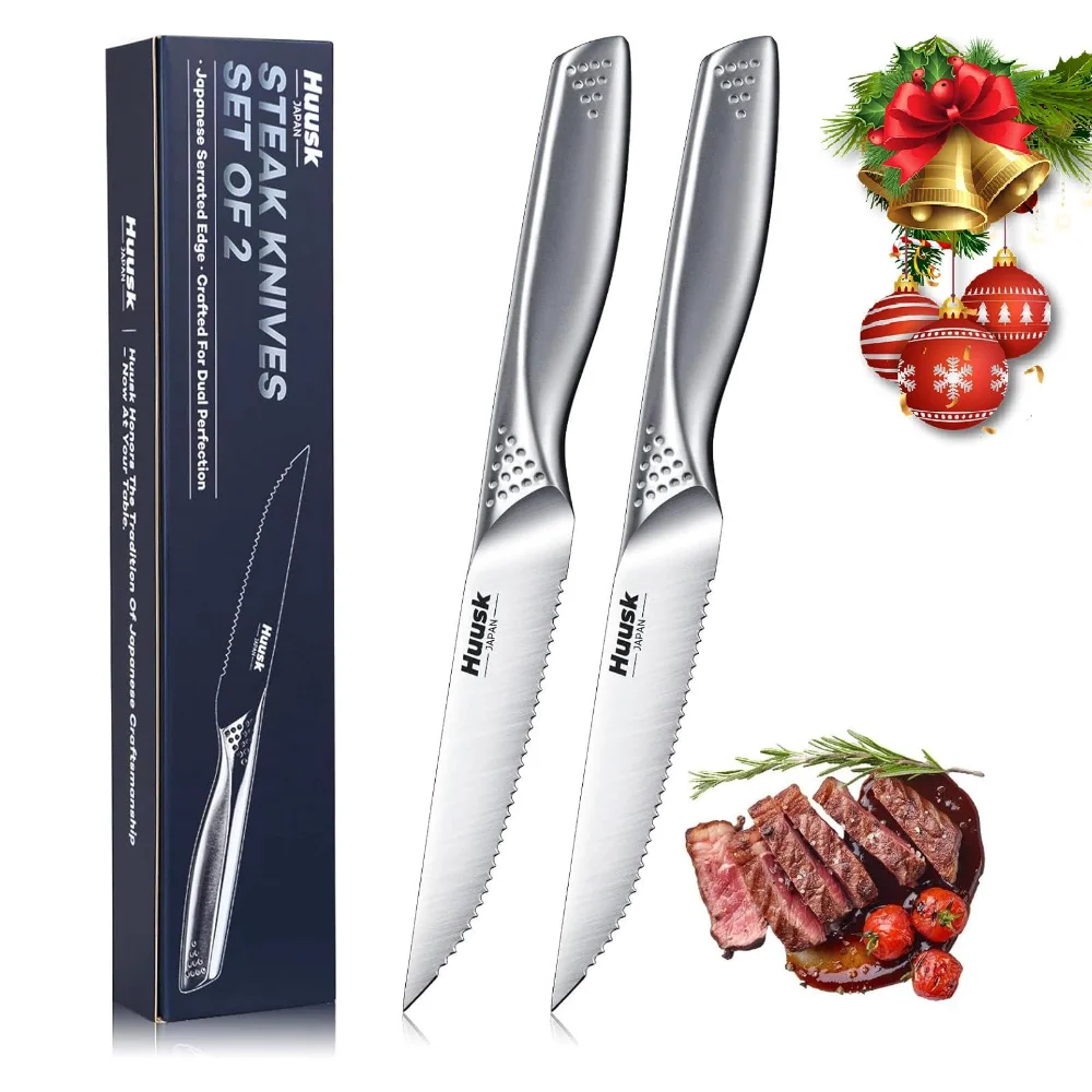 Huusk Steak Knife Set, 4.5", 2 pieces, Silver