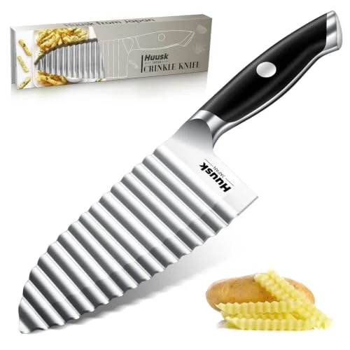 Huusk Crinkle Cutter Knife, Black