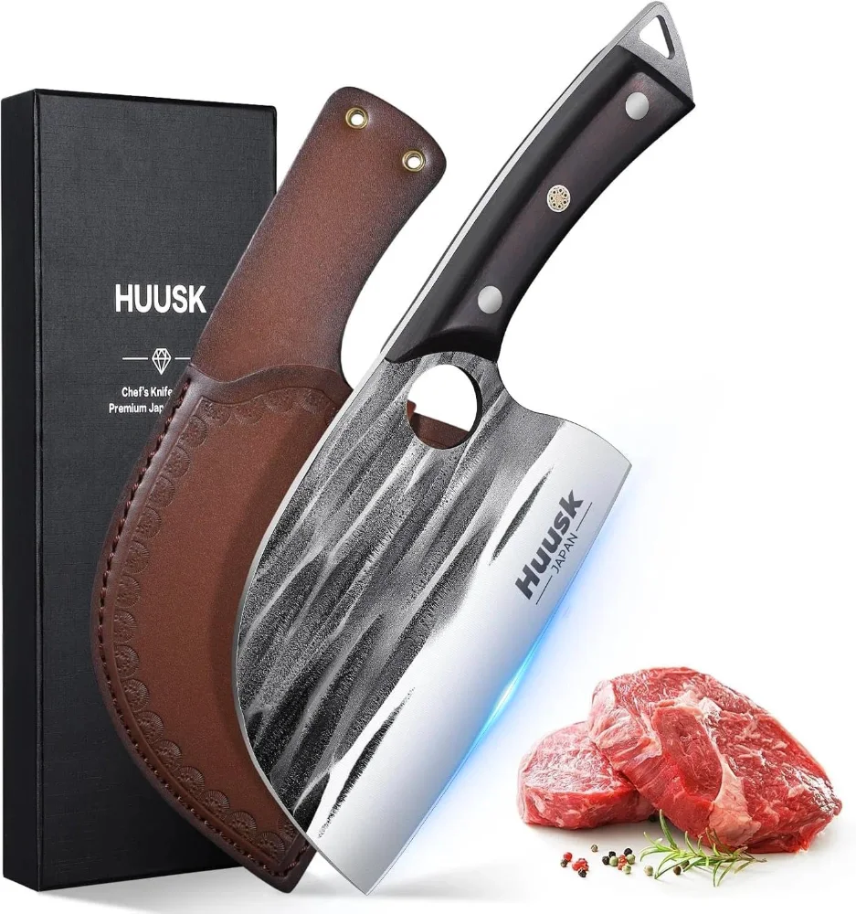 Huusk Serbian Chef Knife, Black