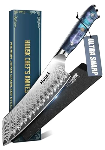 Huusk Japanese Santoku Knife, 7"