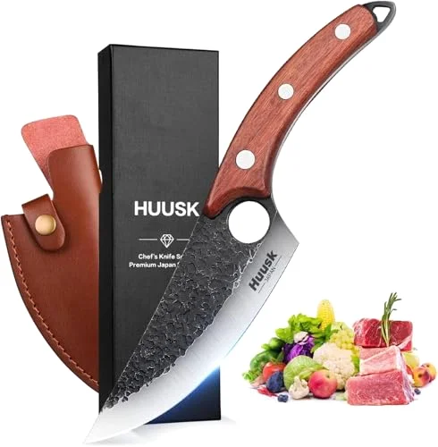 Huusk Hand Forged Viking Knife, Brown
