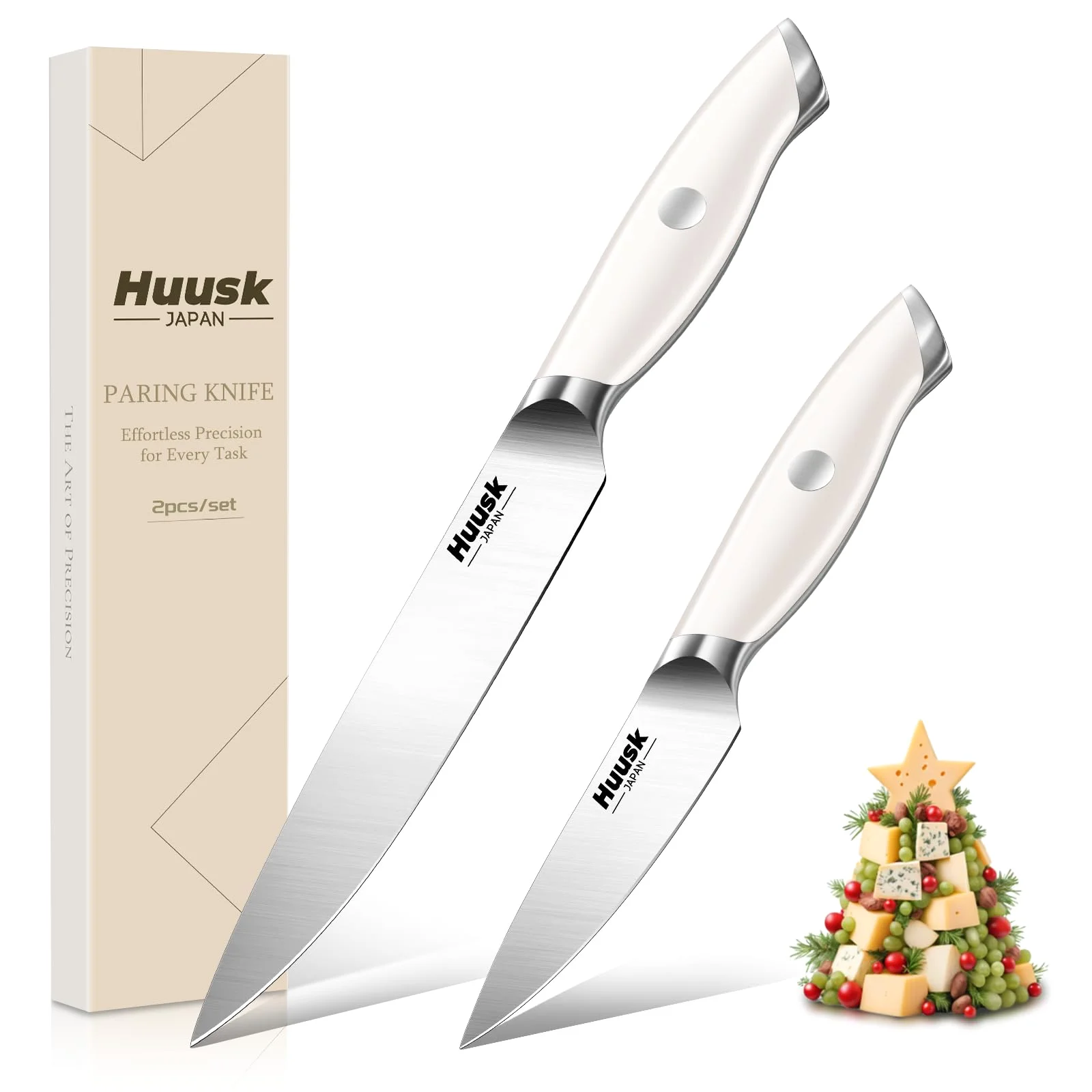 Huusk Paring Knife Set, 5", White