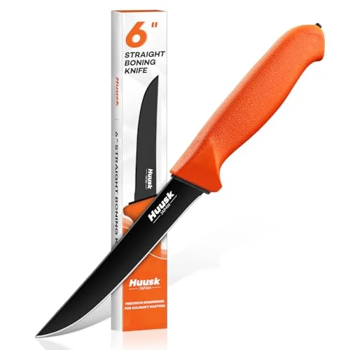 Huusk Straight Boning Knife, 6", Orange