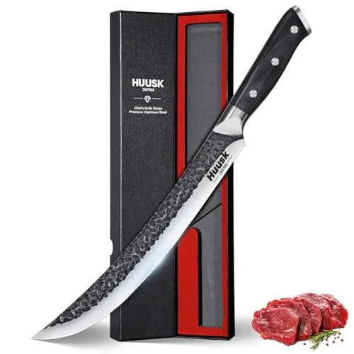 Huusk Butcher Knife, 10", Black