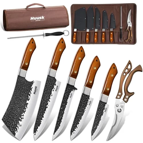 Huusk Butcher Knife Set, 7 pieces, Silver