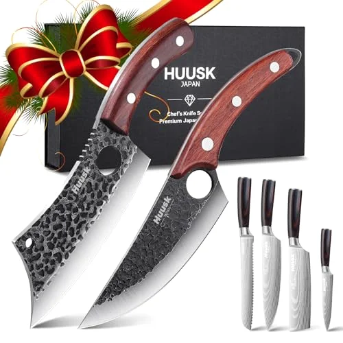 Huusk Japanese Chef Knife Set, Silver