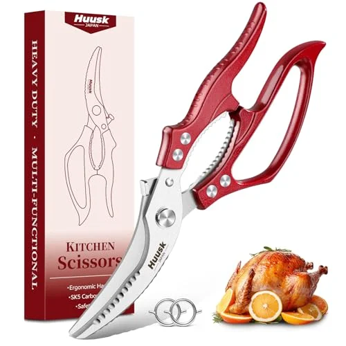 Huusk Poultry Shears, Red